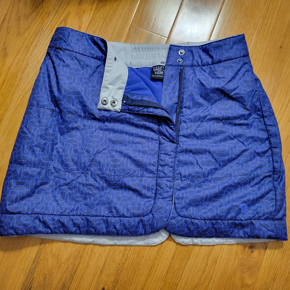 Mountain Hardware down puffer fleece lined mini skirt